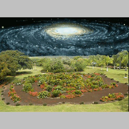 Jardin Galactique, une composition. Photomontage par Jon Lomberg