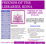 Friends of the Library, Kona website
